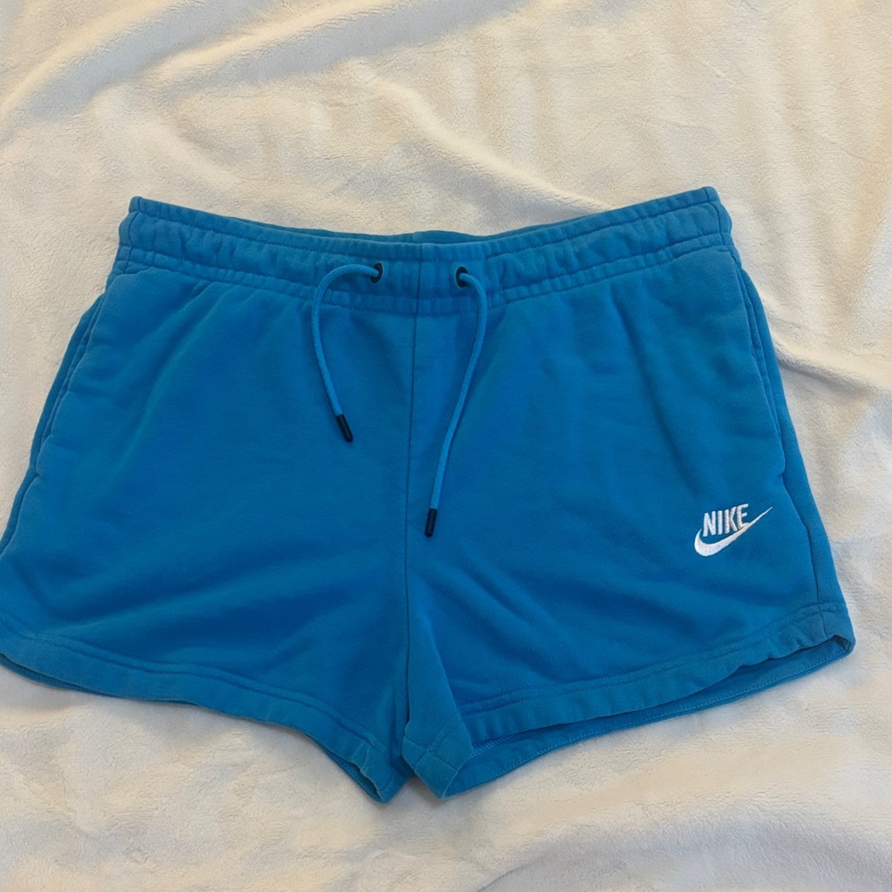 Blue Nike Sweat Shorts